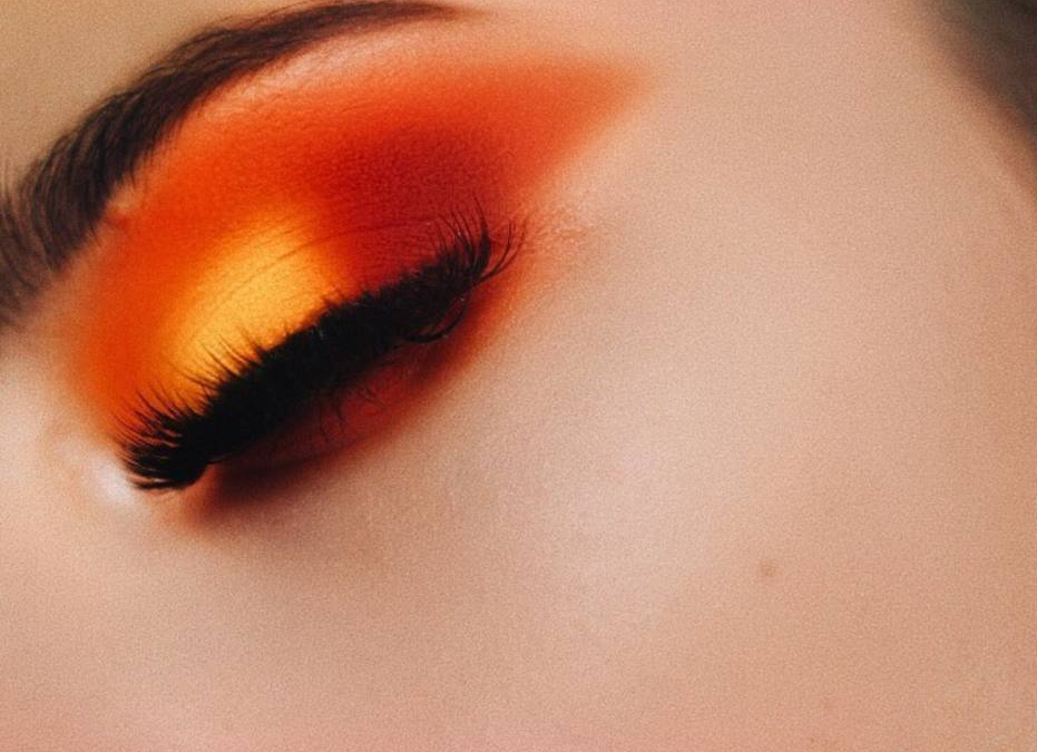 Orange glam look
